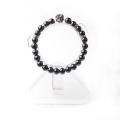 Hematite 8MM Bead Lion-Head Gemstone Bracelet